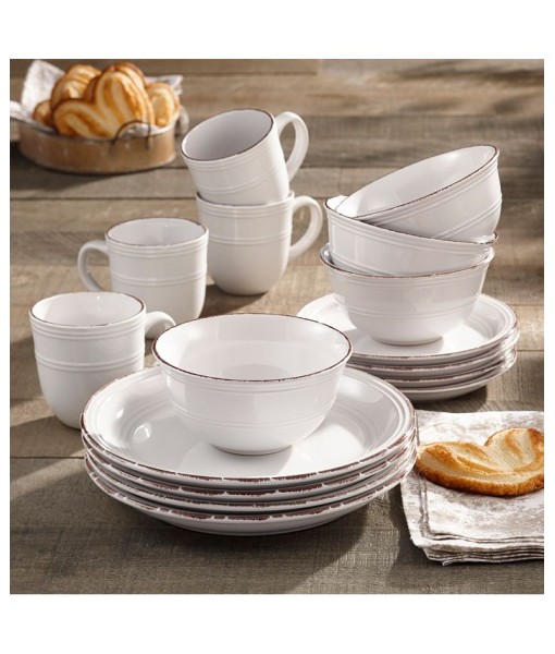 Madelyn White 16 Pc Dinnerware Set