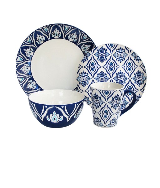 Pirouette Blue/White 16 Pc Dinnerware Set