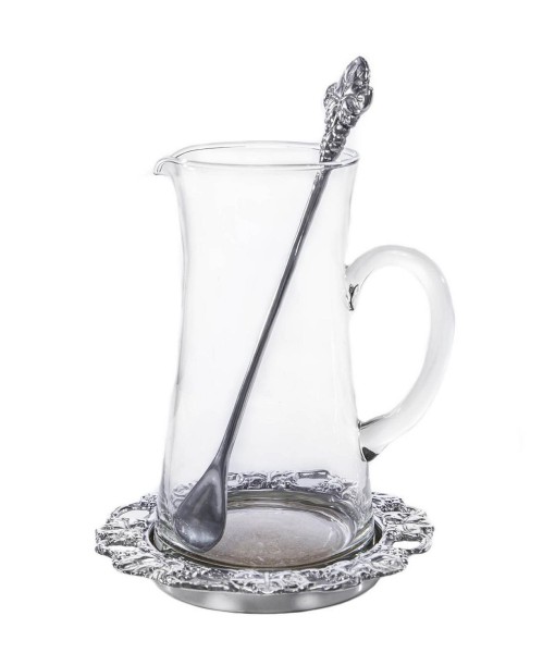 Designs 3-Piece Beverage Glass Pitcher Grape with Coaster and Stirrer  Perfect for Lemonade - Ice Tea