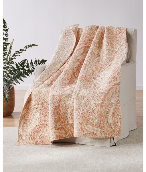 Spruce Coral Quilted Throw  50