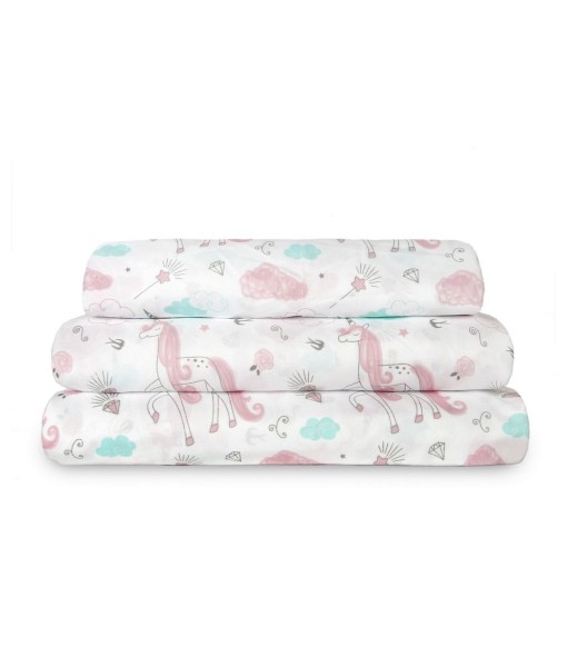 3-Piece Unicorn Twin Sheet Set