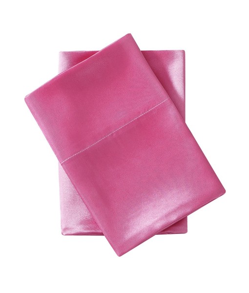 2 Piece Solid Satin Pillowcase Set  20