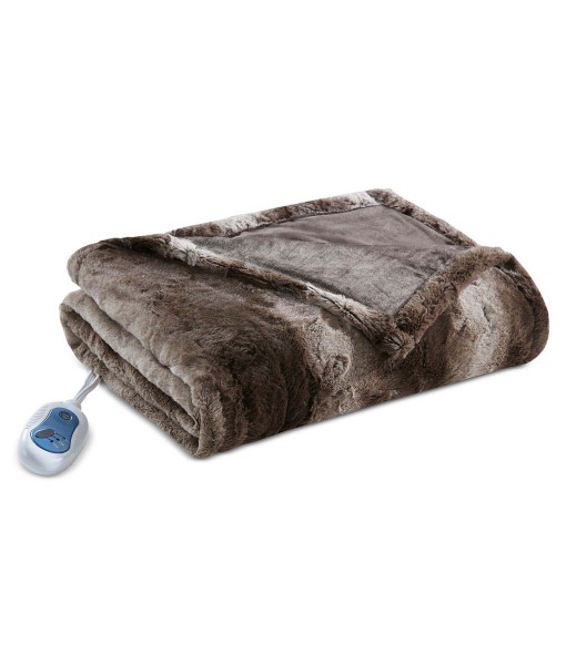 Zuri Electric Faux-Fur Throw  50