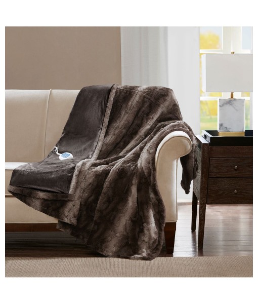 Zuri Electric Faux-Fur Throw  50