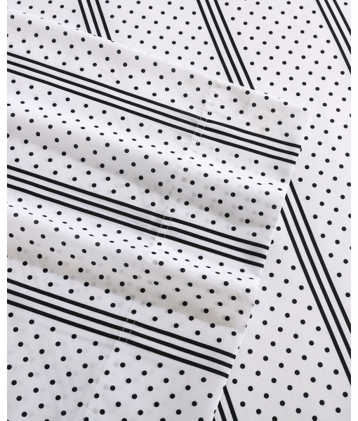 Dots And Stripes 3 Piece Microfiber Sheet Set  Twin XL