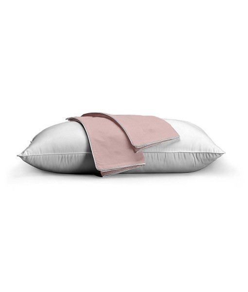 Pink Cotton Percale Pillow Protectors- Standard