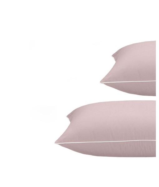 Pink Cotton Percale Pillow Protectors- Standard