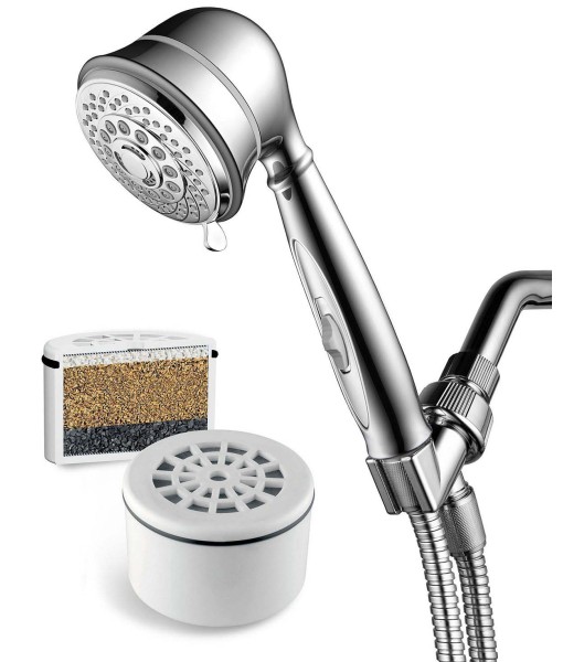 AquaCare By Hotel Spa 7-Setting Filtered Handheld Shower Head