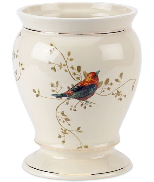 Bath Accessories  Gilded Birds Trash Can