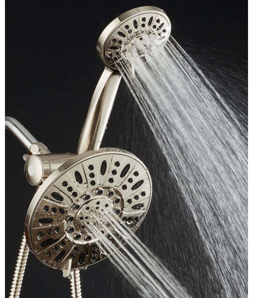 High-Pressure 48-Setting Shower Head Combo with Extra-long 6 Foot Hose